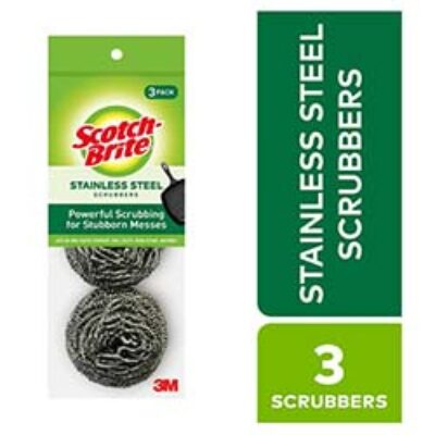 Scotch-Brite Stainless Steel Scrubbers 3-Pack just $1.89