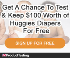 Possible $100 worth of Huggies diapers for free