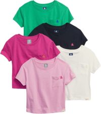 Amazon deal: GAP Girls' 5-Pack Mix and Match Pocket T-Shirts