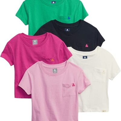 Amazon deal: GAP Girls' 5-Pack Mix and Match Pocket T-Shirts