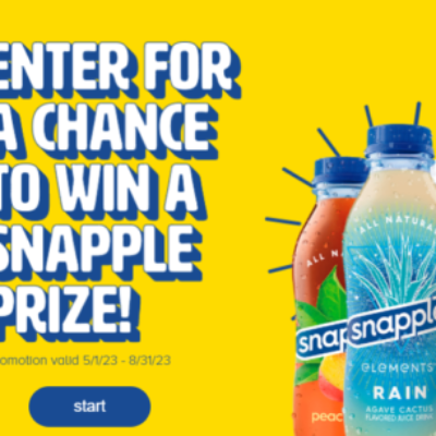 Win Big with Snapple Instant Win and Score Amazing Prizes