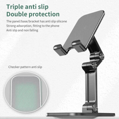 Three Sections Foldable Desk Mobile Phone Holder on AliExpress