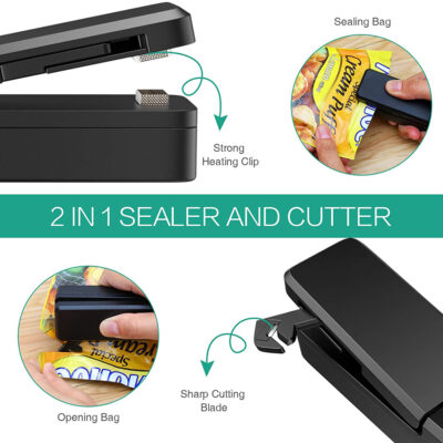 Keep Your Snacks Fresh with the Mini Bag Sealer 2 in 1