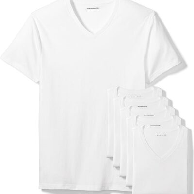 Amazon Essentials Men's V-Neck Undershirts - Pack of 6 for Just $16.19