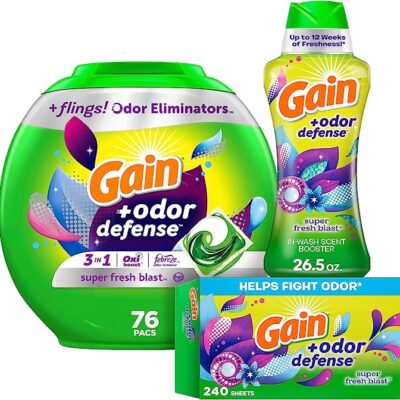 Save on Gain Flings Laundry Detergent Pacs and Odor Defense Products