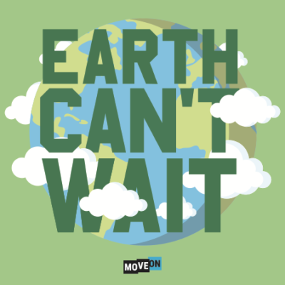 Free Earth Can’t Wait Sticker