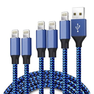 5 Pack Nylon Braided Lightning Charging Cables at just $9.99