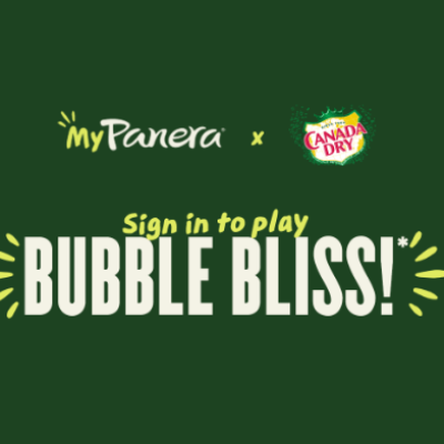 MyPanera x Canada Dry Bubble Bliss Instant Win Game