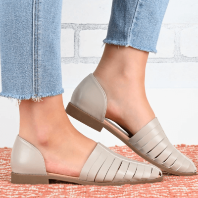 Caged Almond Toe Flat just $44.99