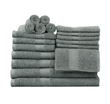 Mainstays Basic Solid 18-Piece Bath Towel Set Collection