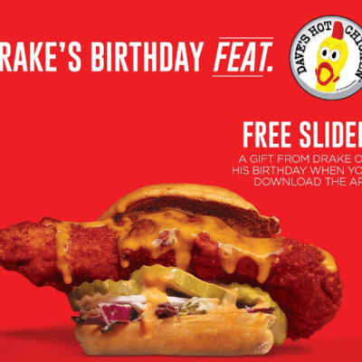 Free Slider at Dave’s Hot Chicken on October 24th