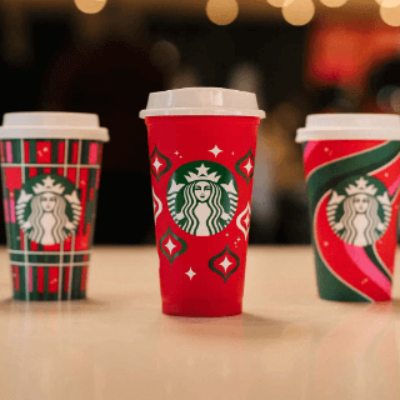 Free 2023 reusable red holiday cup at Starbucks