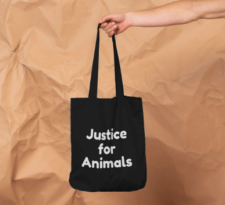 Free Justice for Animals Tote Bag