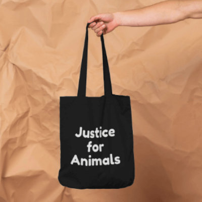 Free Justice for Animals Tote Bag