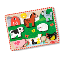Melissa & Doug's Farm Wooden Chunky Puzzle