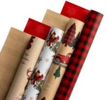 DaySpring's Cozy Christmas Wrapping Paper Roll Set