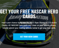 Free 2023 Ryan Blaney #12 & Austin Cindric #2 NASCAR hero cards