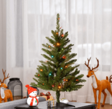 National Tree Company Kingswood Fir Slim Pre-Lit Artificial Christmas Tree