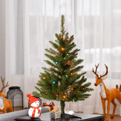 National Tree Company Kingswood Fir Slim Pre-Lit Artificial Christmas Tree for $38.35
