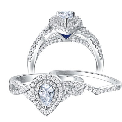 Newshe Wedding Rings for Women Engagement Ring Set at Walmart