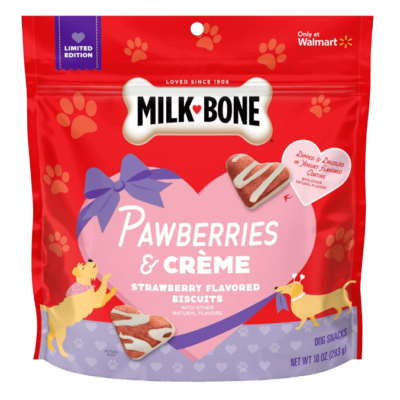 Milk-Bone Pawberries & Crème Strawberry Flavored Dog Biscuits - $4.29 at Walmart