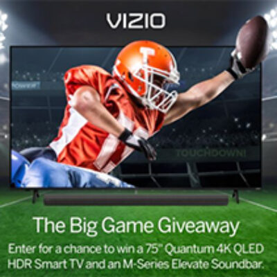 Win a 75" VIZIO Quantum 4K QLED TV