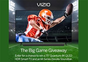 Win a 75" VIZIO Quantum 4K QLED TV