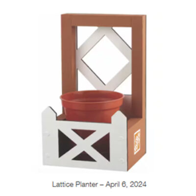 Home Depot: Free Lattice Planter Workshop- April 6th