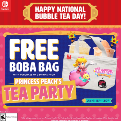 Kung Fu Tea: Free Boba Bag w/ Purchase- April 15-30