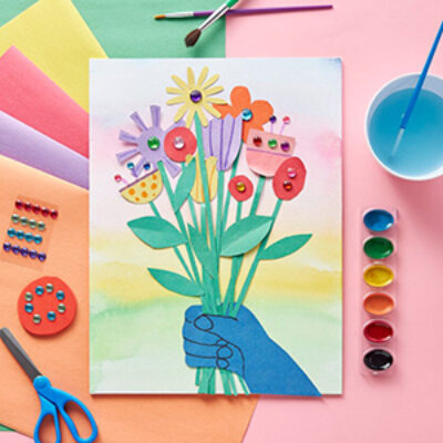 Michaels Kids Club: Free Paper Flower Bouquet Collage