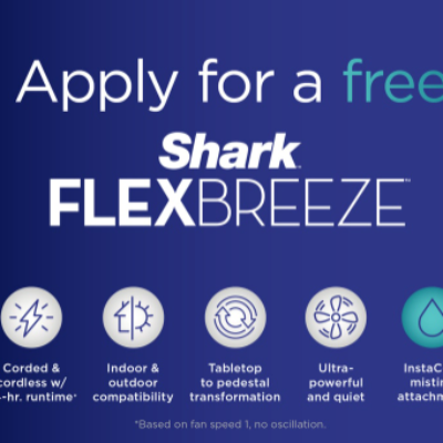 Apply to Try: Shark FlexBreeze Fan