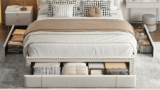 Queen Bed Frame with Storage Drawers $179 at Walmart