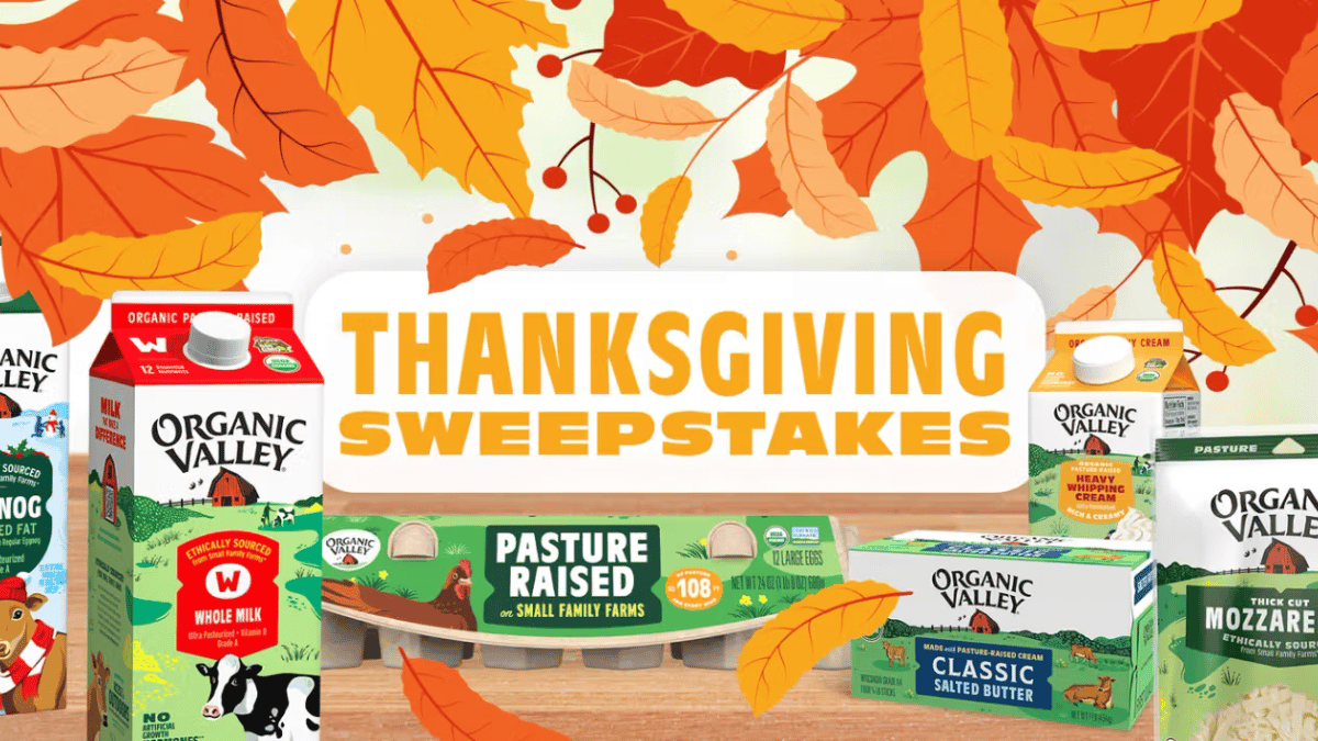 Win Big with Organic Valley's Thanksgiving Sweepstakes!