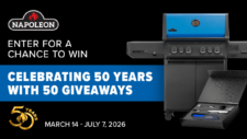 Napoleon Grill 50 Years, 50 Giveaways Sweepstakes
