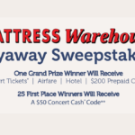 Mattress Warehouse Flyaway Sweepstakes